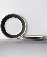 Noritake Odessa Cobalt Gold Set of 4 Dinner Plates, Service For 4