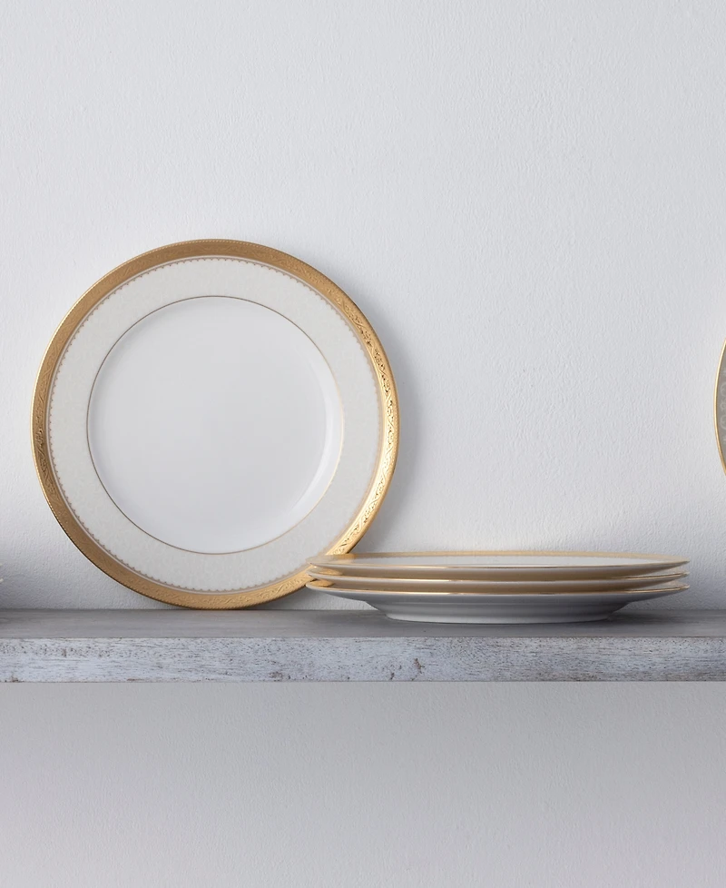 Noritake Odessa Gold Set of 4 Salad Plates, Service For 4