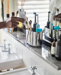 Joseph Joseph Easy Store Luxe Large Stainless-Steel Toothbrush Caddy
