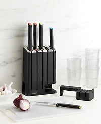 Joseph Joseph Elevate Knives Slim Block 5-Piece Knife Set with Ceramic Sharpener