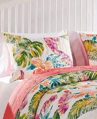 Greenland Home Fashions Tropics Coastal Palm Sham, King