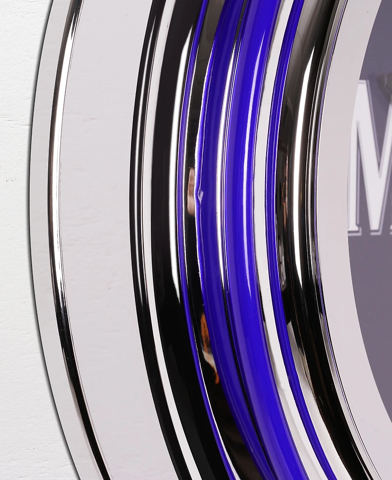 American Art Decor Modelo Retro Round Neon Wall Analog Clock with Pull Chain, 14.5"