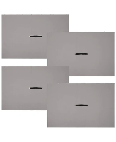 x Inch Polyester 4-Piece Gazebo Sidewall Set - Gazebo Curtains Only - Provides Shade and Privacy