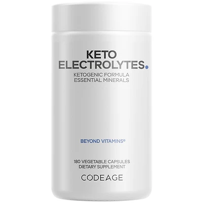 Codeage Keto Electrolytes Supplement – Electrolyte Tablets w Magnesium, Potassium, Calcium & Salt