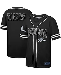 Men's Colosseum Black Jackson State Tigers Free Spirited Mesh Button-Up Baseball Jersey