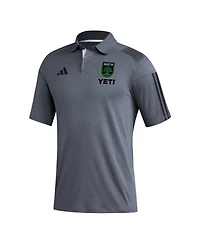 Men's adidas Gray Austin Fc 2023 On-Field Training Polo Shirt