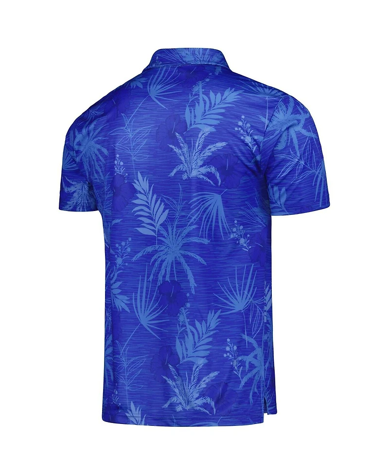 Men's Colosseum Royal Kansas Jayhawks Palms Team Polo Shirt