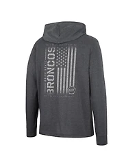 Men's Colosseum Charcoal Boise State Broncos Team Oht Military-Inspired Appreciation Hoodie Long Sleeve T-shirt