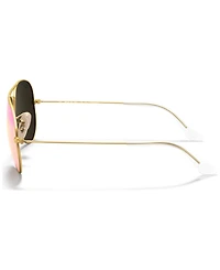 Ray-Ban Unisex Polarized Aviator Mirror Sunglasses, RB3025