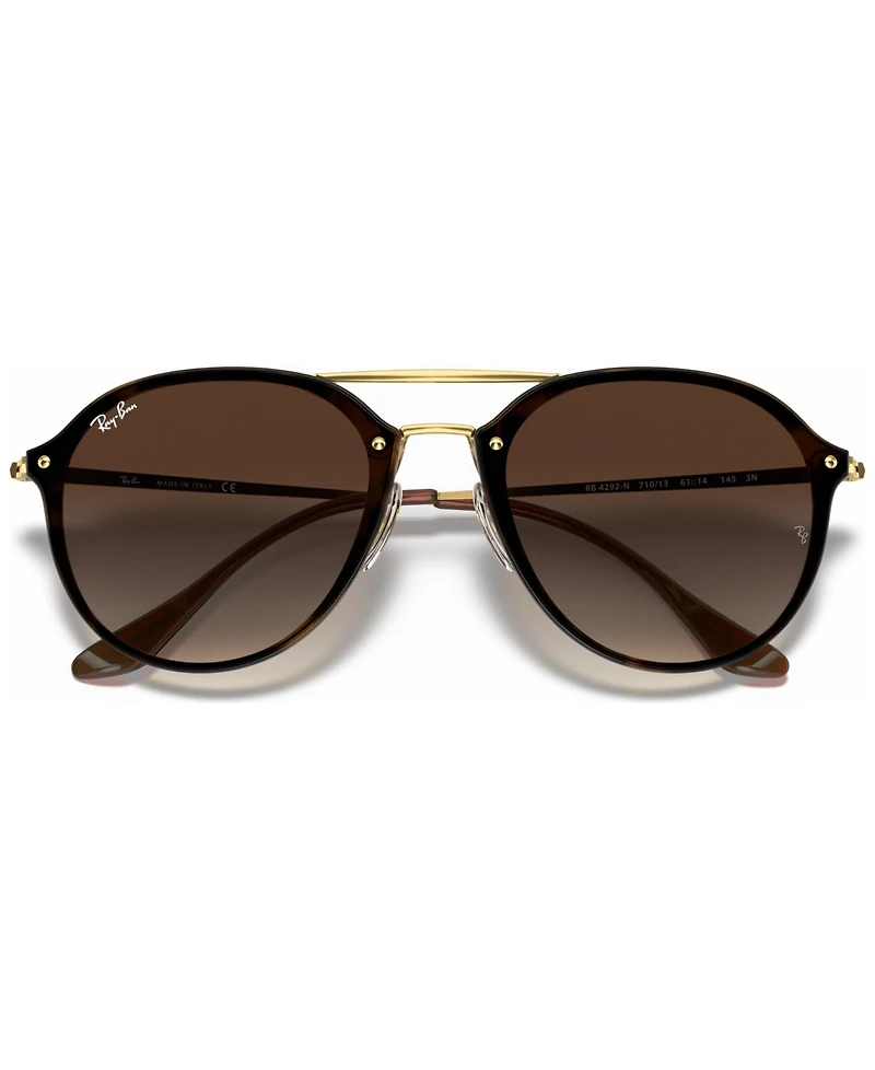 Ray-Ban Unisex Sunglasses, RB4292N 62 Blaze Double Bridge - Brown