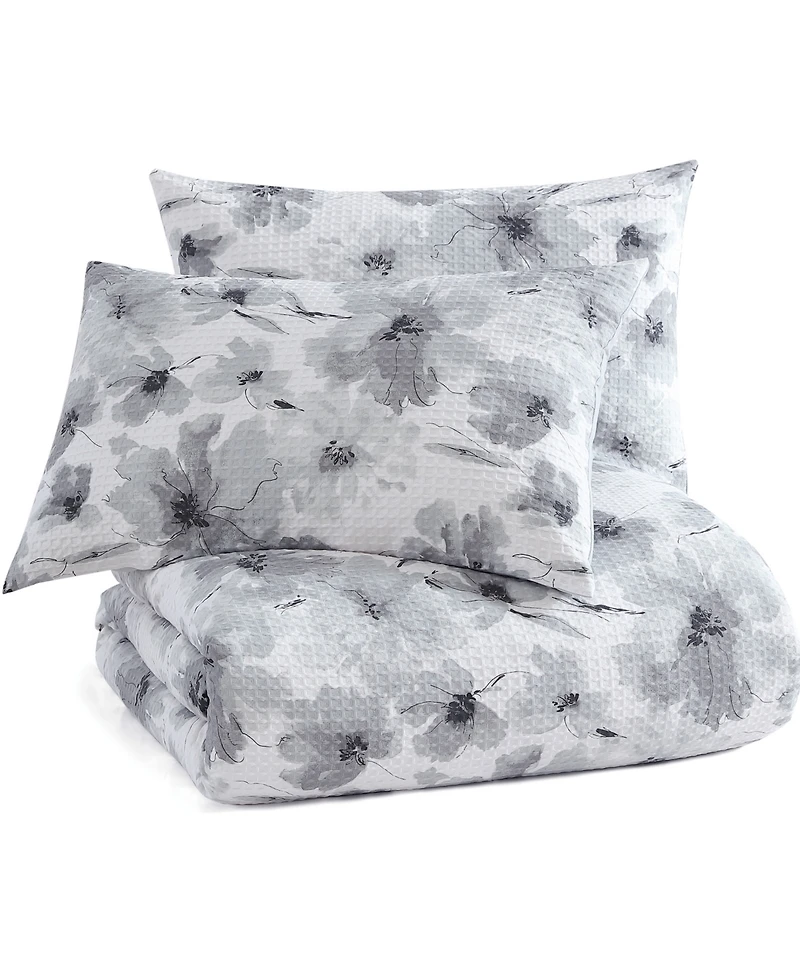 Dkny Modern Bloom 3 Piece Comforter Set, Queen