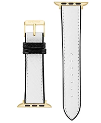 Nine West Women's Saffiano Textured Faux Leather Band designed for Apple Watch 42mm (Series 10) & 38/40/41mm