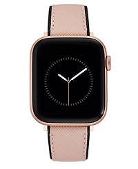 Nine West Women's Saffiano Textured Faux Leather Band designed for Apple Watch 42mm (Series 1-3 only) & 44/45/46/49mm (Ultra & Ultra 2)