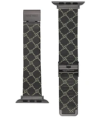 Nine West Women's Patterned Stainless Steel Mesh Band designed for Apple Watch 42mm (Series 10) & 38/40/41mm