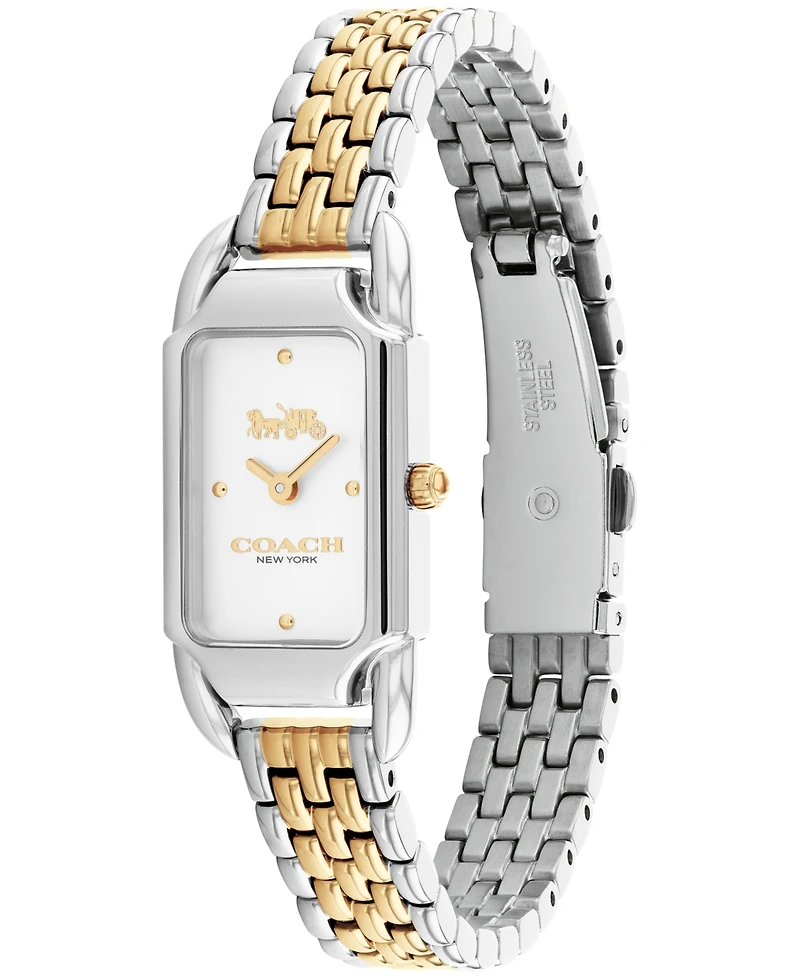 Coach Women's Cadie Two Tone Stainless Steel Bracelet Watch, 17.5 x 28.5mm