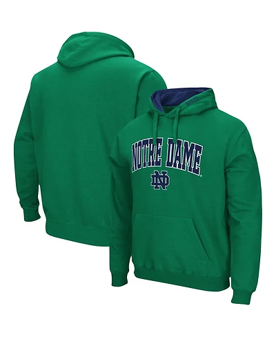 Men's Colosseum Green Notre Dame Fighting Irish Arch and Logo 3.0 Pullover Hoodie