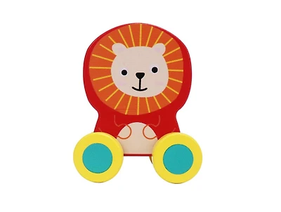 Leo & Friends Wooden Little Leo Lion Vehicle Toy, Perfect Christmas or Birthday Present