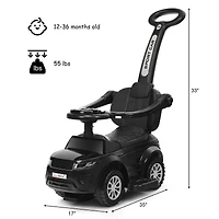 Costway 3 1 Ride on Push Car Toddler Stroller Sliding w/Music