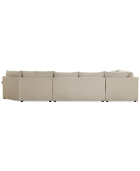 Closeout! Wrenley 170" 3-Pc. Fabric Sectional Cuddler Chaise Sofa, Created for Macy's