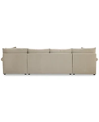 Closeout! Wrenley 134" 3-Pc. Fabric Sectional Chaise Sofa, Created for Macy's