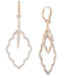 Marchesa Gold-Tone Crystal Open Orbital Drop Earrings