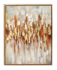 Rosemary Lane Canvas Abstract Framed Wall Art with Gold-Tone Frame, 39" x 2" x 39"