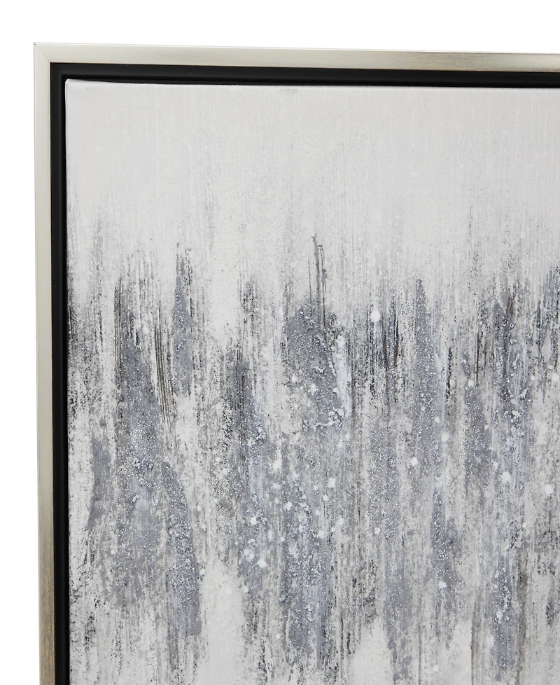 Rosemary Lane Canvas Abstract Framed Wall Art with Silver-Tone Frame, 71" x 1" x 20"