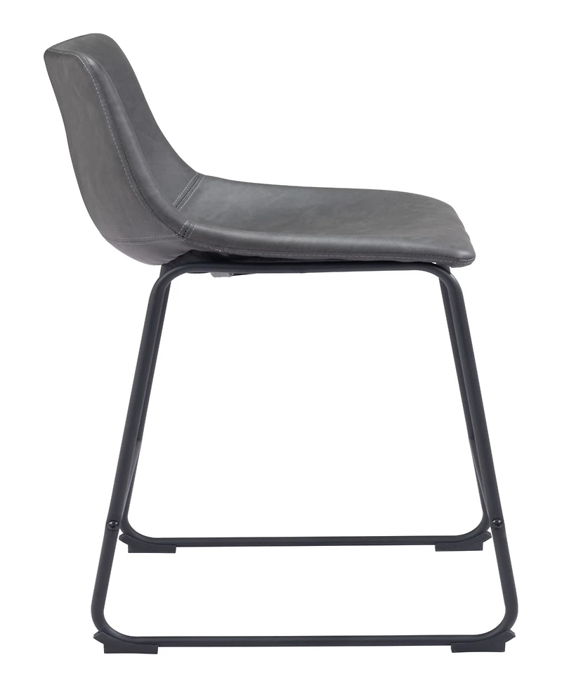 Zuo 35" each, Set of 2 Steel, Polyurethane Smart Counter Chair