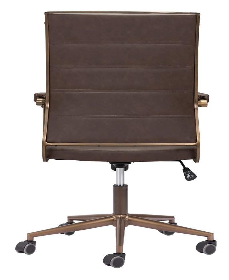 Zuo 41" Steel, Polyurethane Auction Swivel Base Office Chair