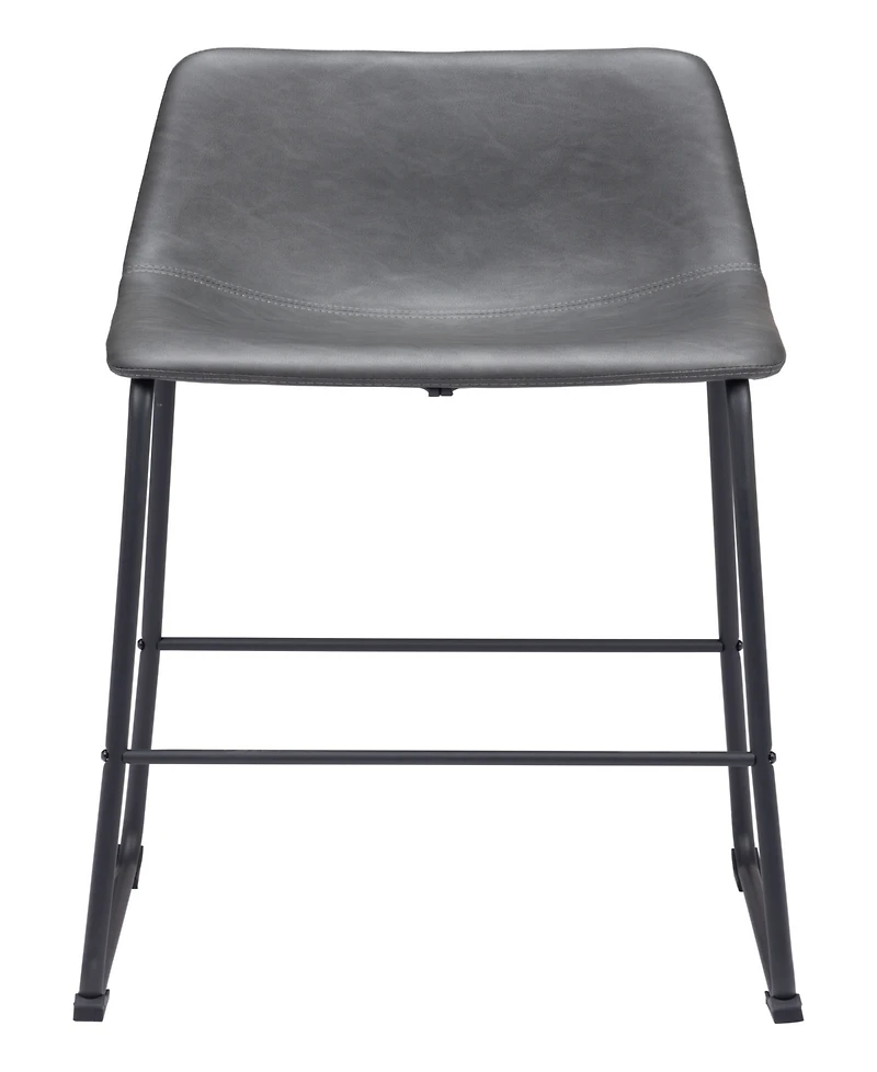Zuo 39" each, Set of 2 Steel, Polyurethane Smart Bar Chair