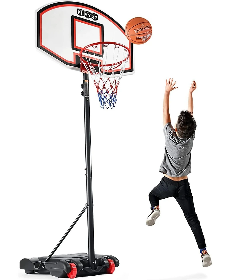 Kids Adjustable Basketball Hoop Height 5 - 7 Ft - Portable Basketball Hoop