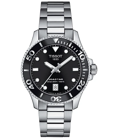Tissot Women's Swiss Seastar 1000 Stainless Steel Bracelet Watch 36mm