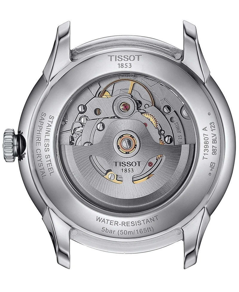 Tissot Unisex Swiss Automatic Chemin des Tourelles Powermatic 80 Stainless Steel Bracelet Watch 39mm
