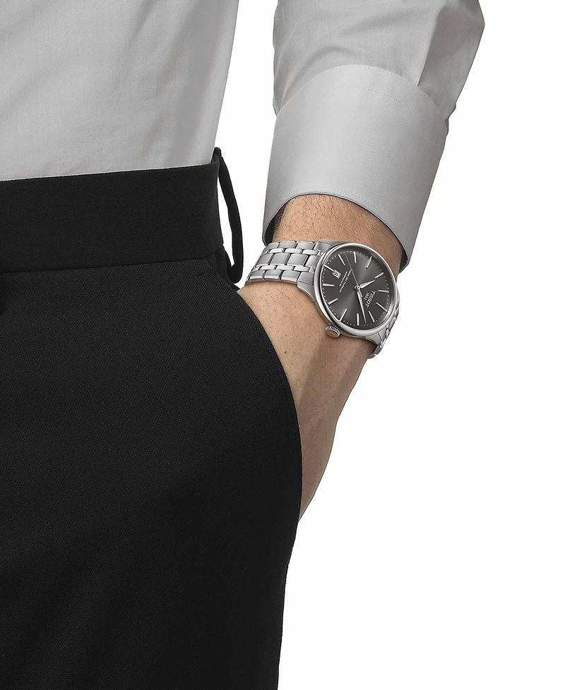 Tissot Unisex Swiss Automatic Chemin des Tourelles Powermatic 80 Stainless Steel Bracelet Watch 39mm