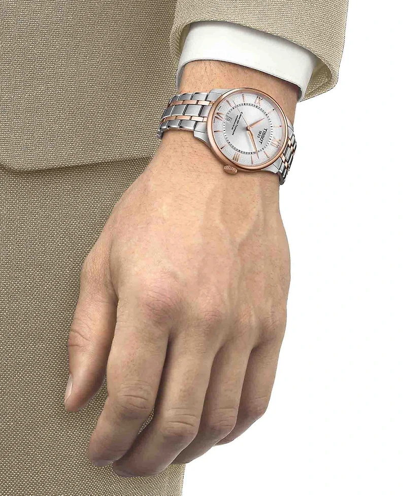 Tissot Unisex Swiss Automatic Chemin des Tourelles Powermatic 80 Two-Tone Stainless Steel Bracelet Watch 39mm