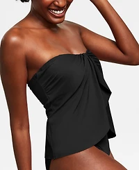 Vince Camuto Strapless Draped Tankini Top