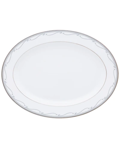Noritake Satin Flourish Oval Platter, 14"