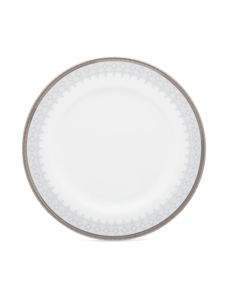 Noritake Silver Colonnade 4 Piece Bread Butter/Appetizer Plates Set, Service for 4