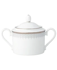 Noritake Silver Colonnade Sugar and Creamer, Set of 2
