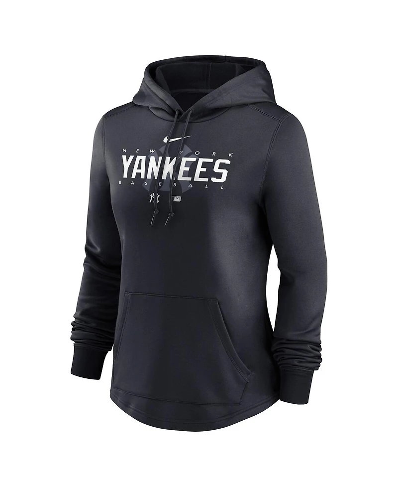 Women's Nike Navy New York Yankees Authentic Collection Pregame Performance Pullover Hoodie