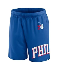Men's Fanatics Royal Philadelphia 76ers Free Throw Mesh Shorts