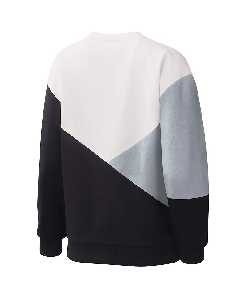 Women's Starter White, Black Chicago White Sox Shutout Pullover Sweatshirt