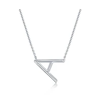 Sterling Silver, Sideways Initial Necklace