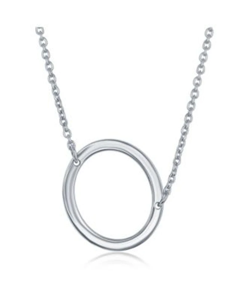 Sterling Silver Sideways Initial Necklace