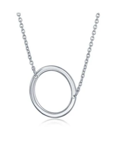 Sterling Silver Sideways Initial Necklace