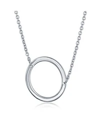 Sterling Silver Sideways Initial Necklace