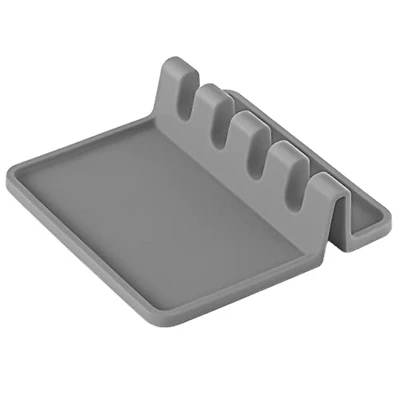 Silicone Utensil Rest with Drip Pad for Multiple Utensils