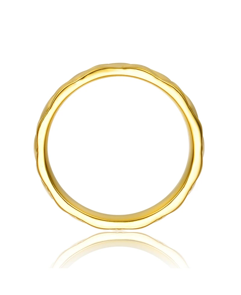 Ra 14K Gold Plated Modern Band Ring