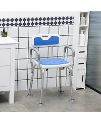 Homcom Eva Padded Bath Seat with Adjustable Height, 299 lbs. Capacity
