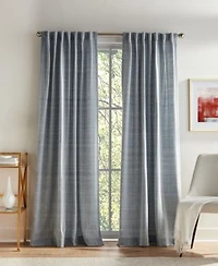 Tommy Hilfiger Herringbone Back Tab Dusty 2 Piece Curtain Panel Collection